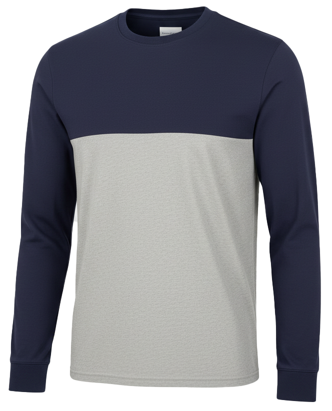 Franela Manga Larga Combinada